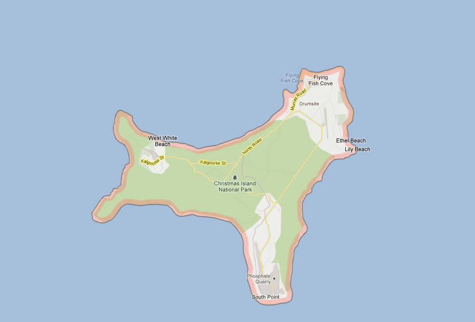 map of christmas Island